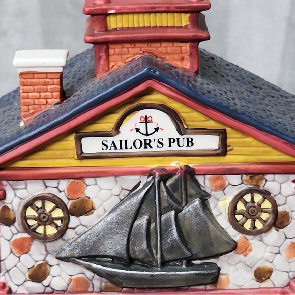 Holiday Traditions Lighted Porcelain Sailor's Pub # 997372-MMI - Picture 2 of 9